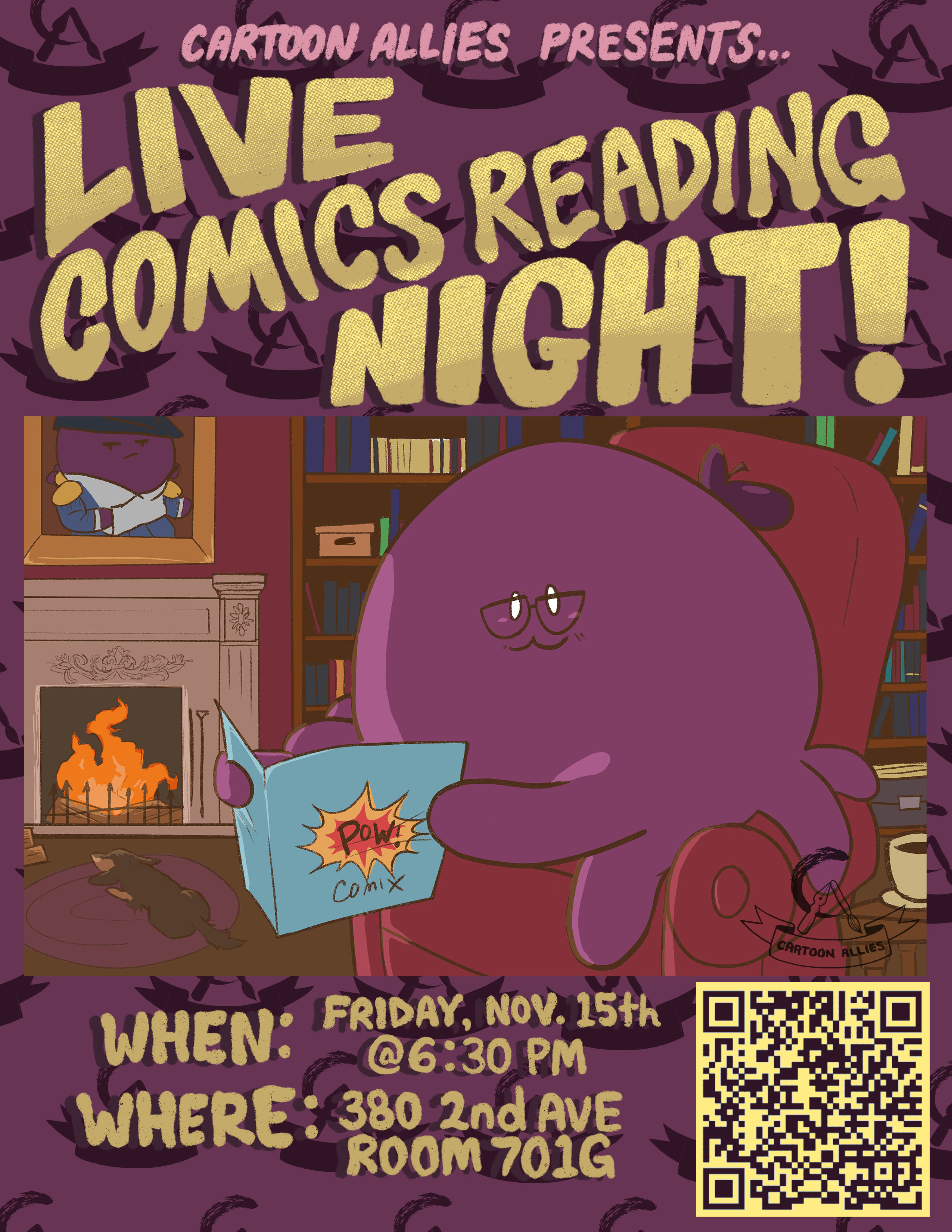 Poster for Live Comics Reading Night