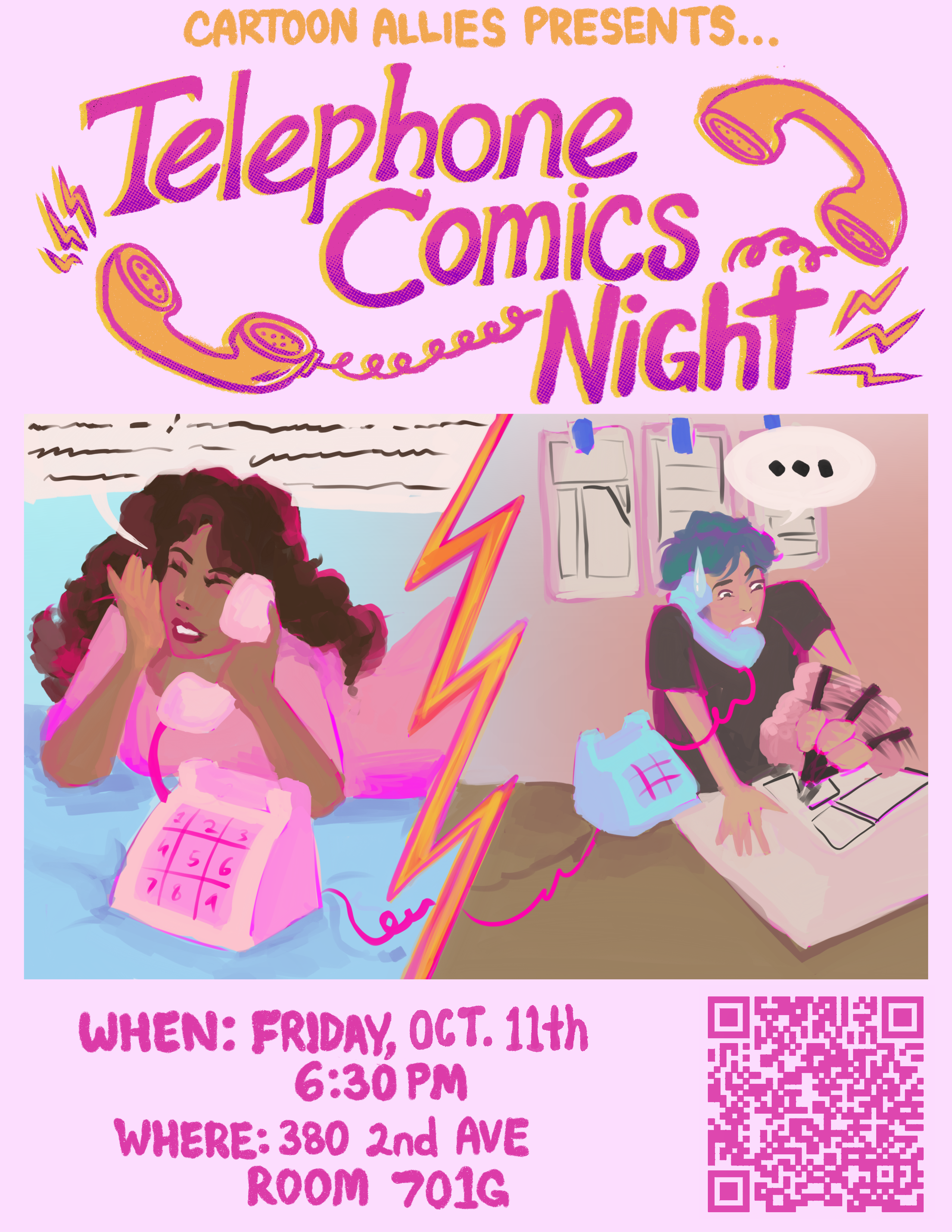 Poster for Telephone Comics Night