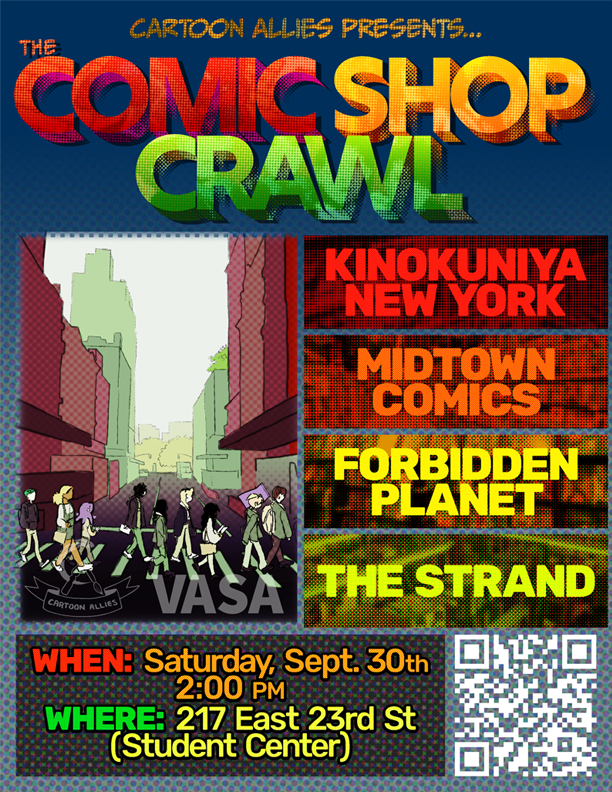 Poster for the Comic Shop Crawl Meeting