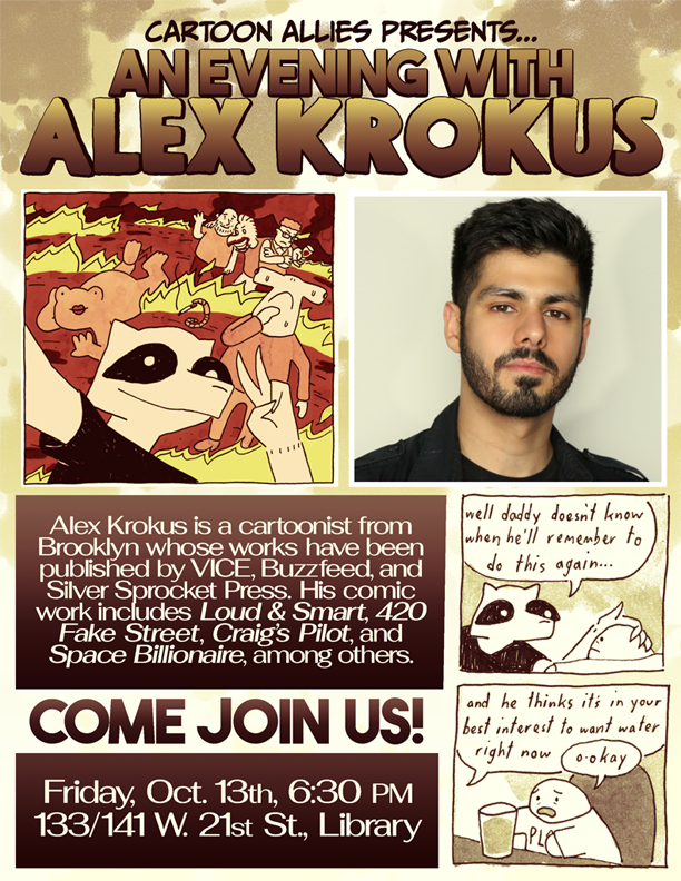 Poster for Guest Speaker meeting with Alex Krokus, creator of Loud & Smart