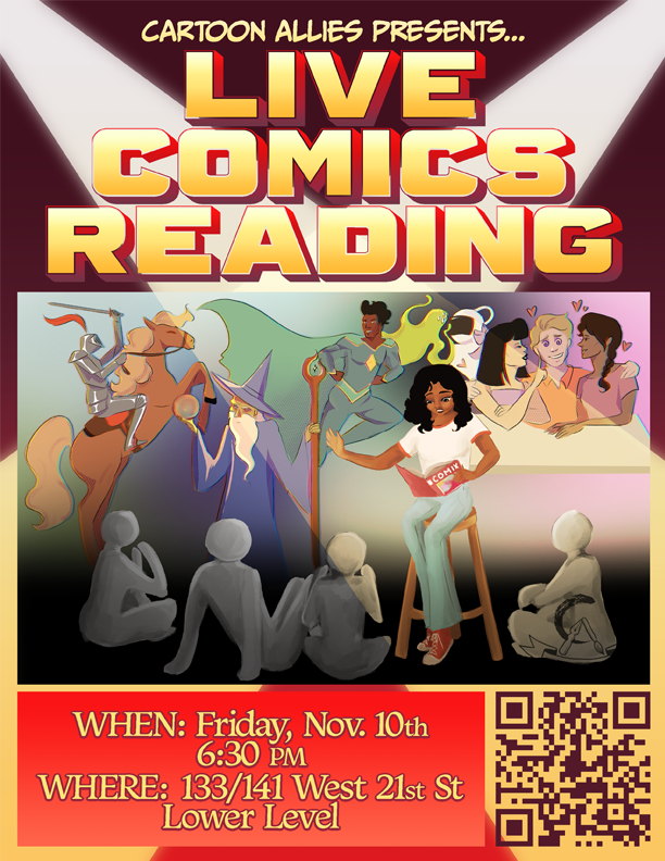 Poster for Live Comics Reading